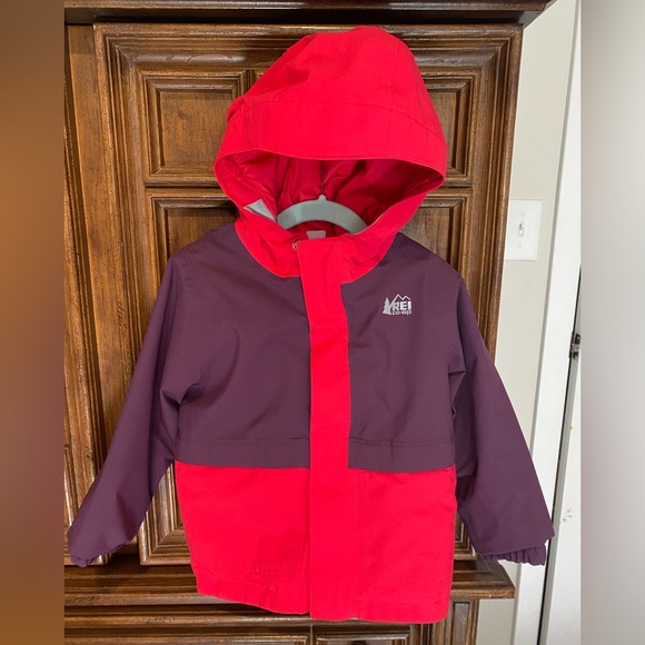 Rei Kid's Purple and Red Hooded Jacket - Picture 2 of 5